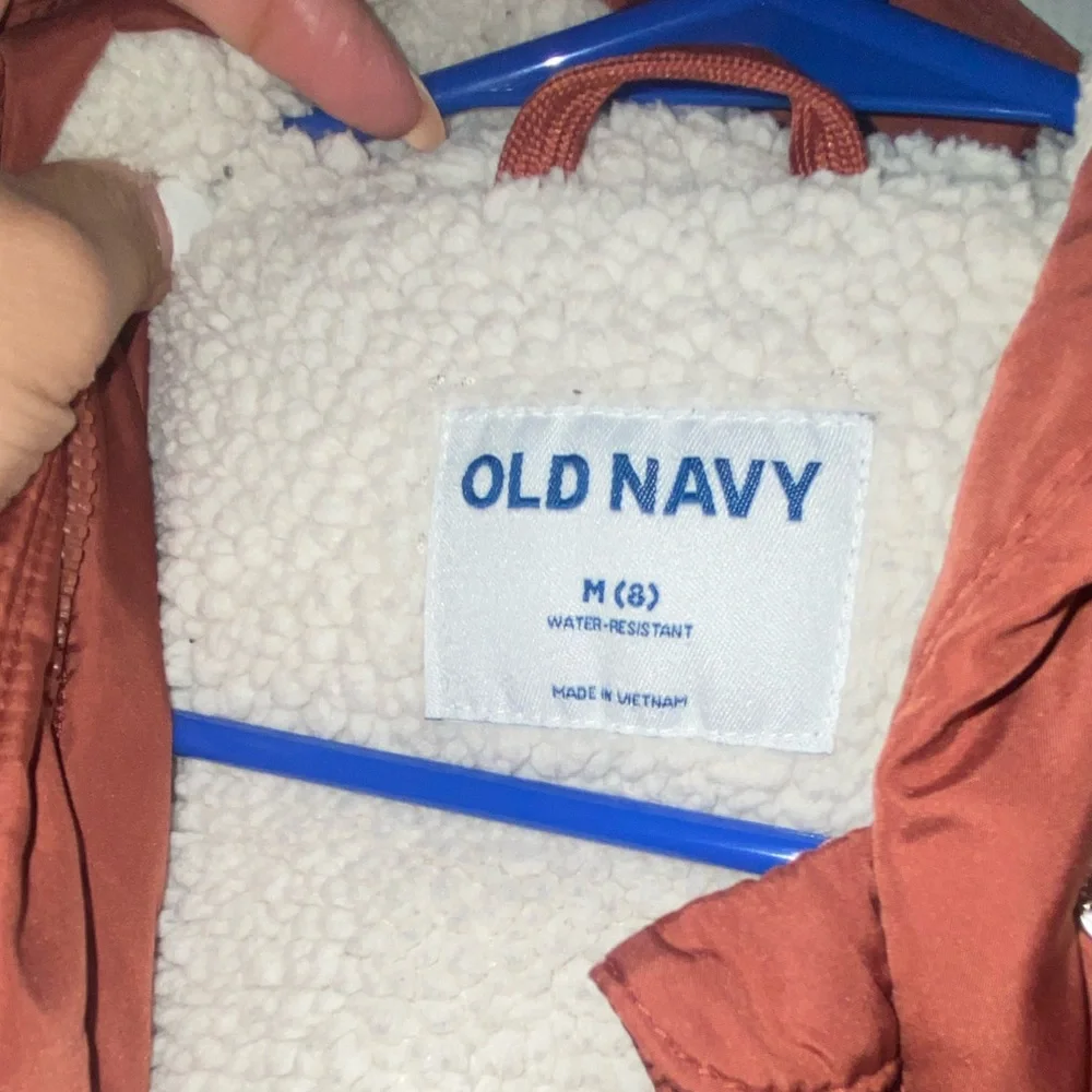 Old Navy Girls Cocoon Sherpa Lined Hooded Puffer Coat Size 8 M